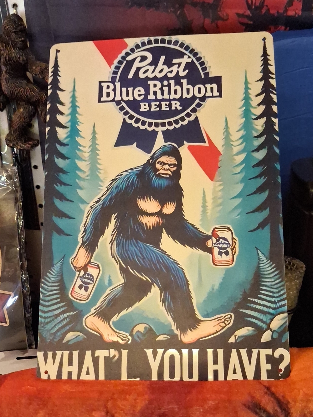 Sasquatch Wall Art - Blue